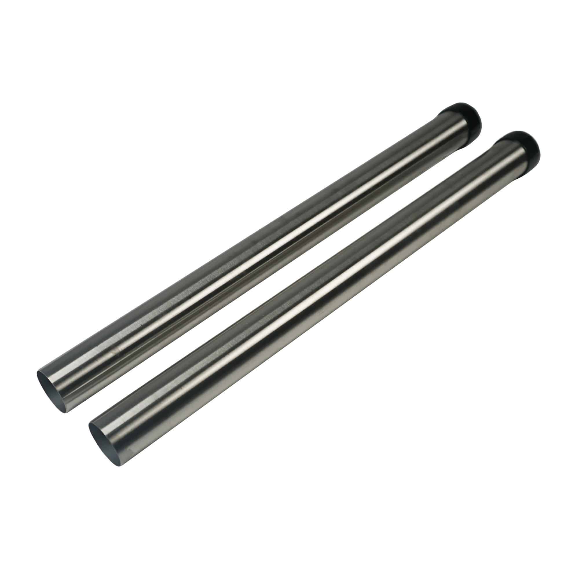 Lot 2 tubes aspirateur SOTECO YS 2400/50. - Acier chromé Diam. 38mm Longueur 47cm
